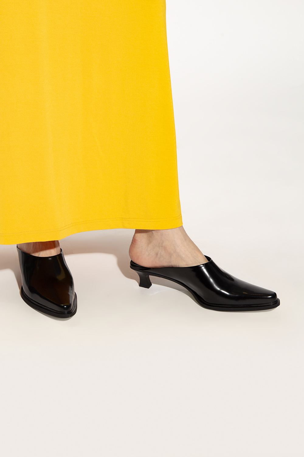 DIESEL D-WESTERN MULE ポインテッドトゥ ヒール ミュール Western' heeled mules Diesel - Black 'D